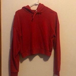 Red crop sweater